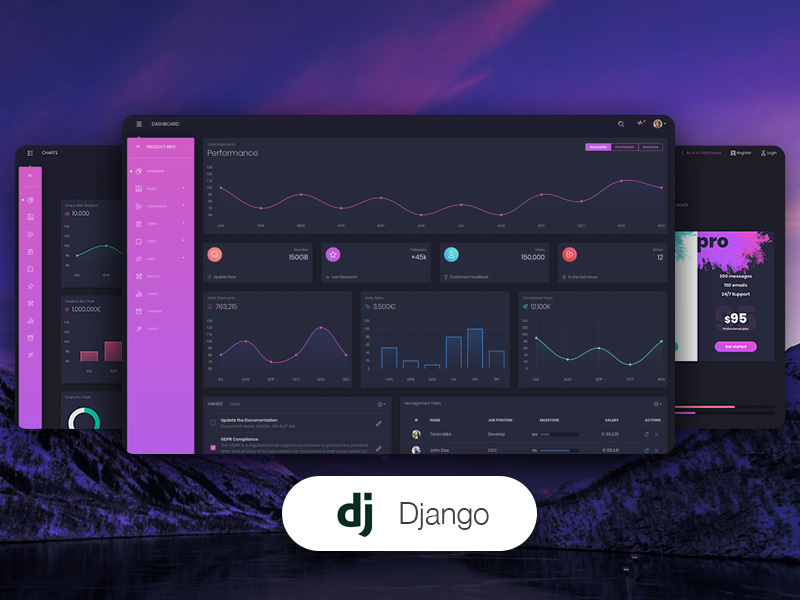 Black Dashboard PRO Django