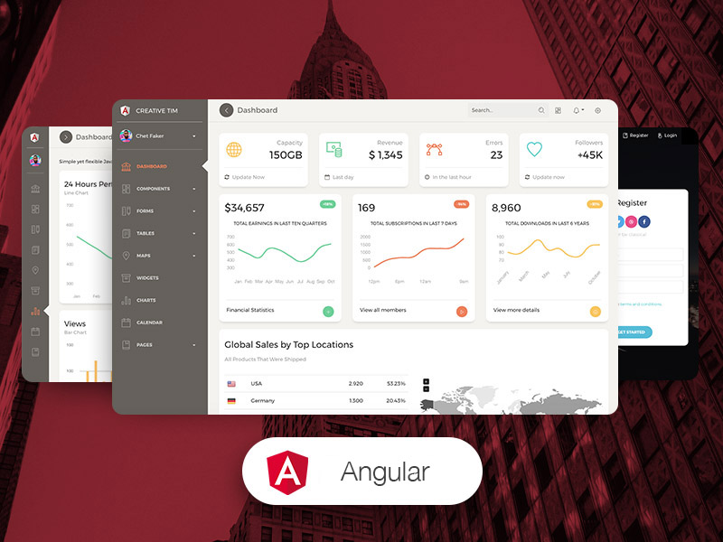  Paper Dashboard PRO Angular