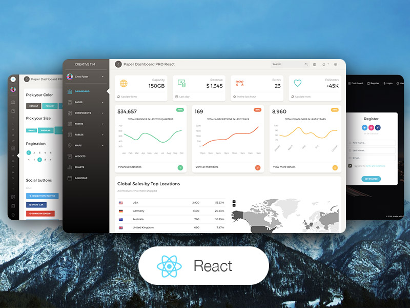 Paper Dashboard PRO React