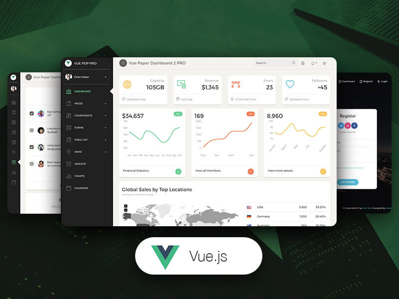 Vue Paper Dashboard 2 PRO