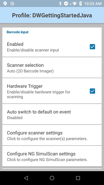 Barcode Input