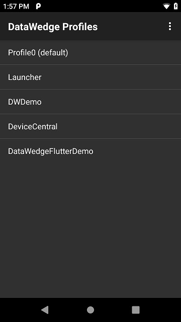 DataWedge configuration