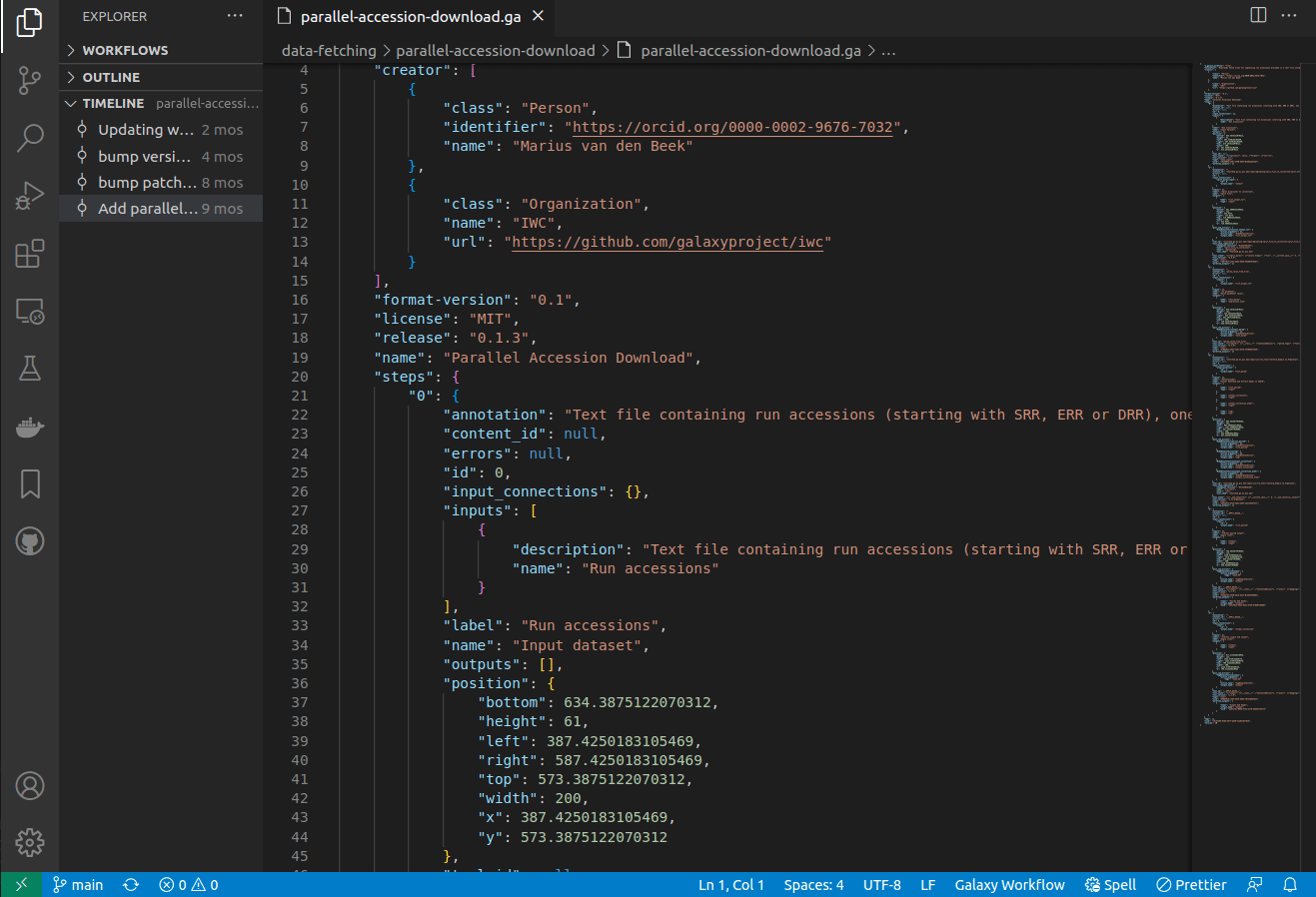 Simplified Workflow Diffs Demo