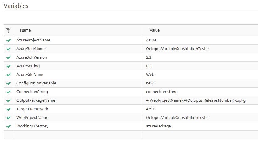 Octopus Variables