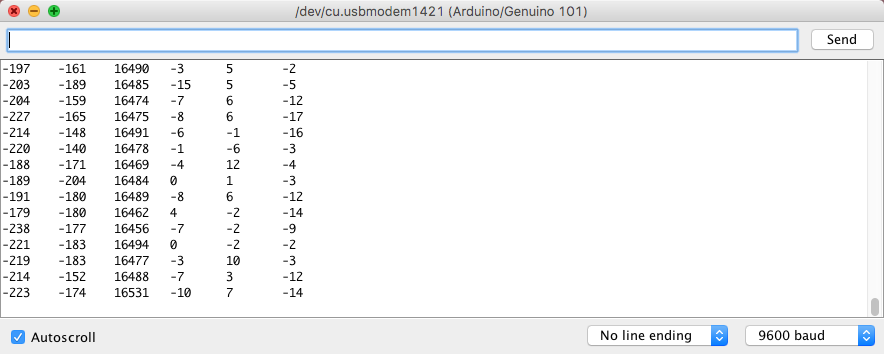 Arduino 101 Serial Monitor