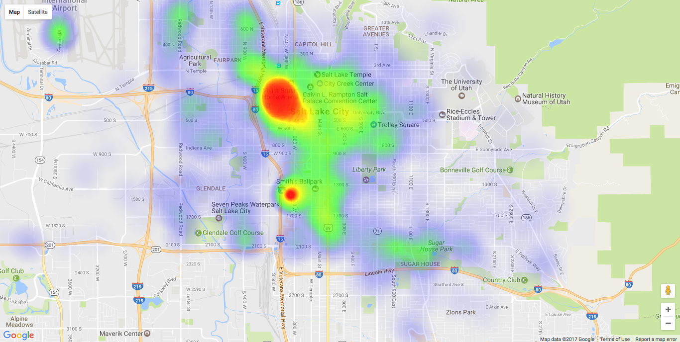 SLC Crime Heatmap