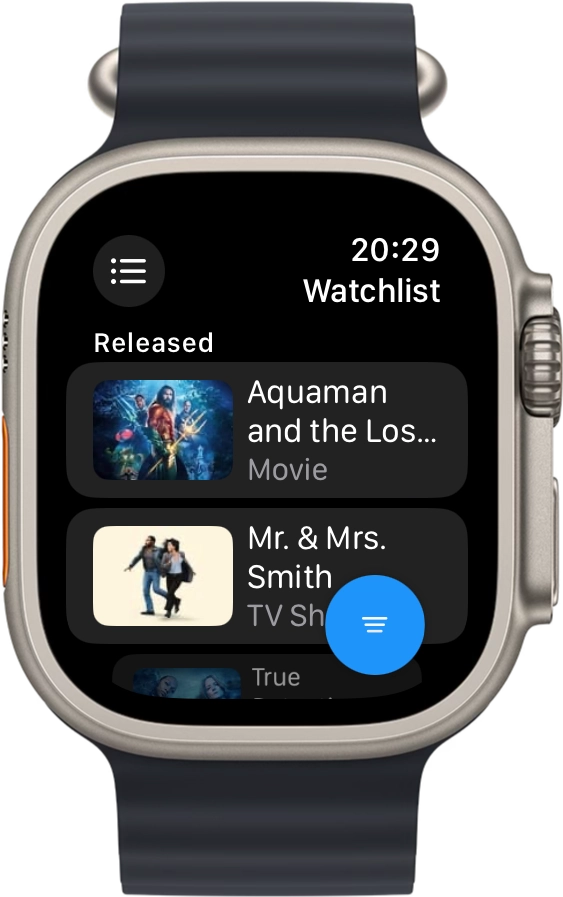 Cronica running on Apple Watch S7.