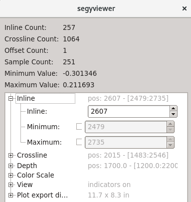 segyviewer general settings