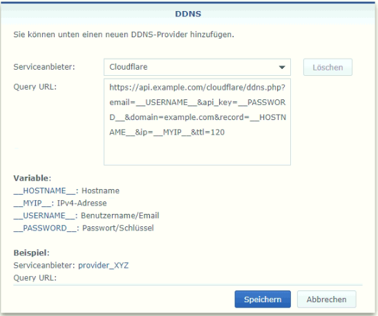 Synology DDNS Provider