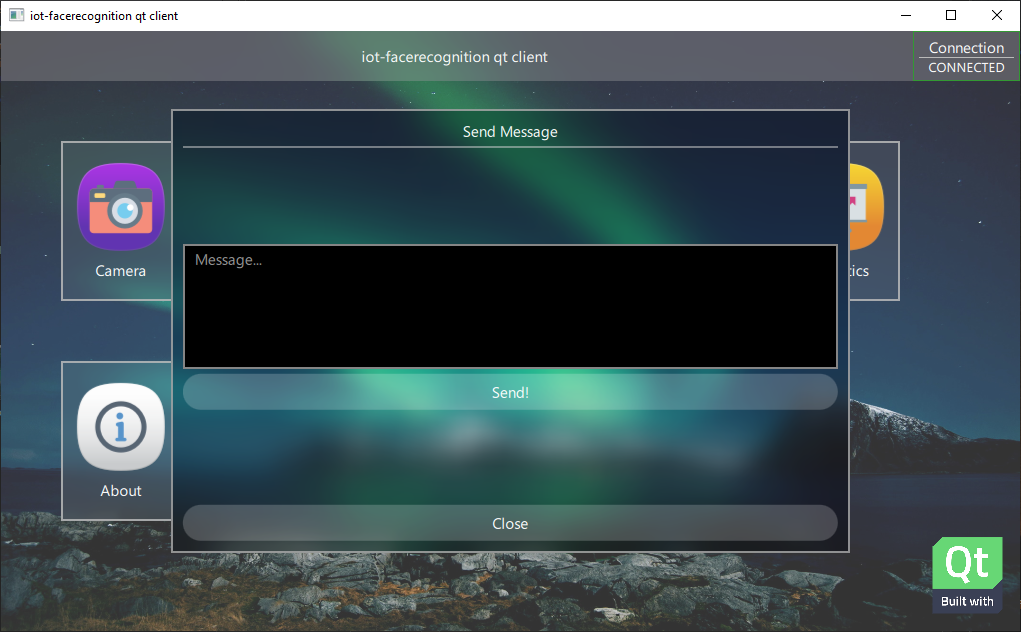 Qt Client Send Message Popup