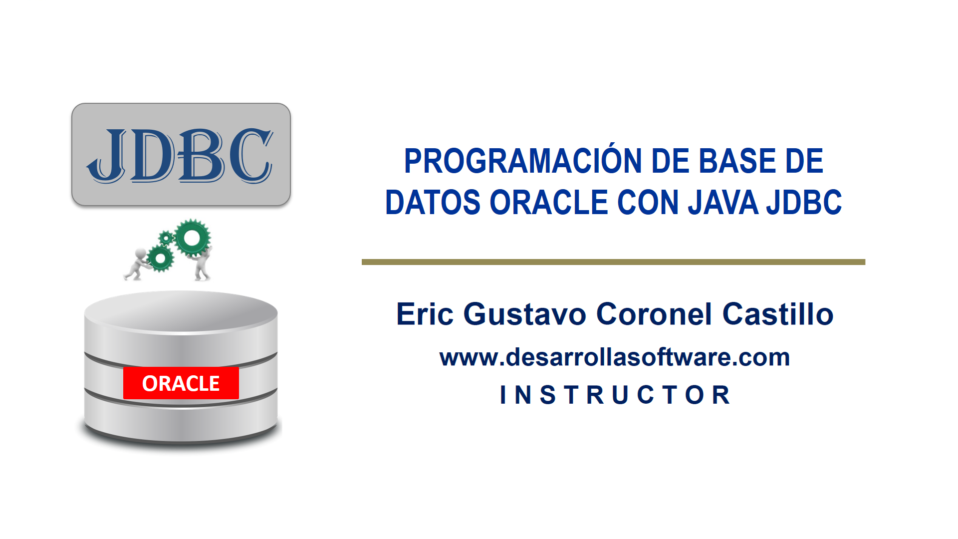 JAVA JDBC CON BASE DE DATOS ORACLE