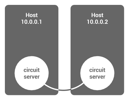 A circuit system of two hosts.