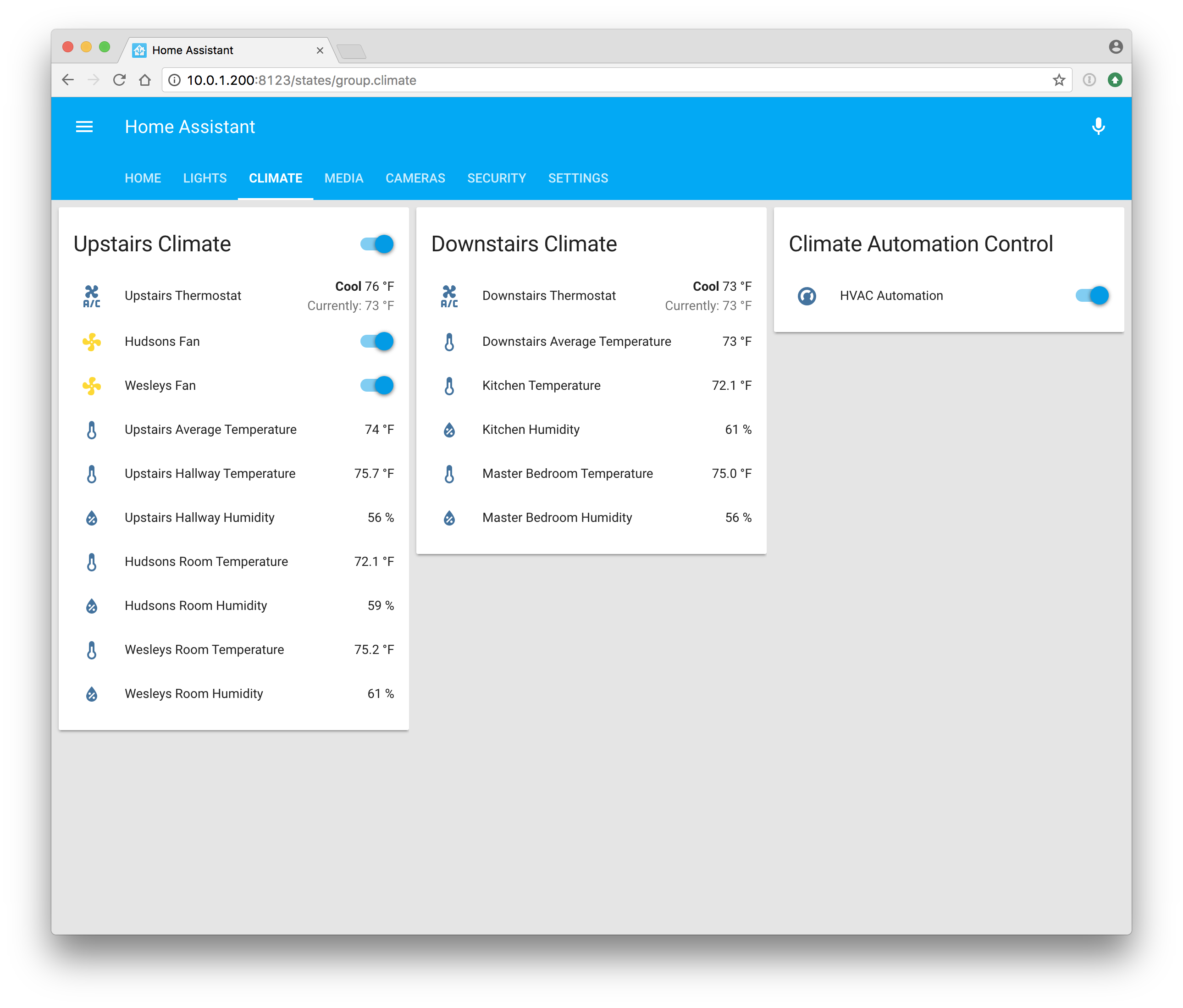 Screenshot of Jarvis Climate