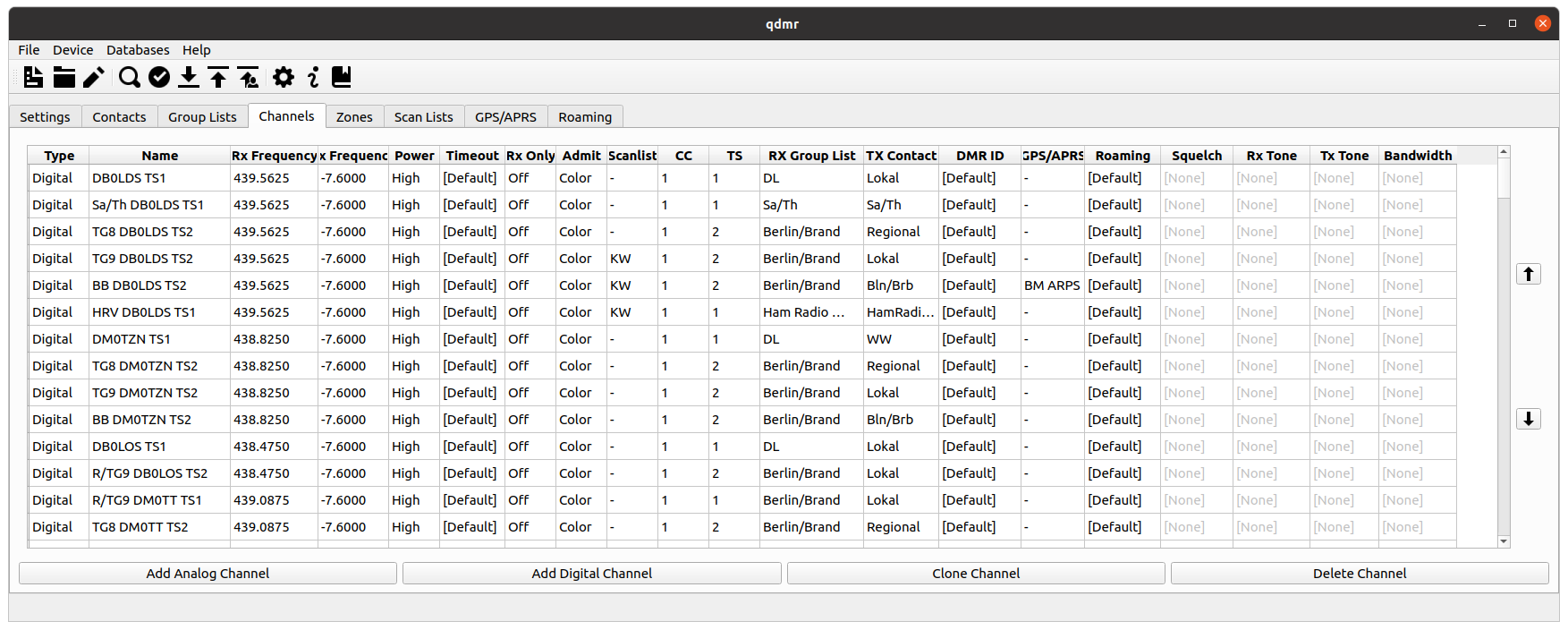 qdmr channel editor