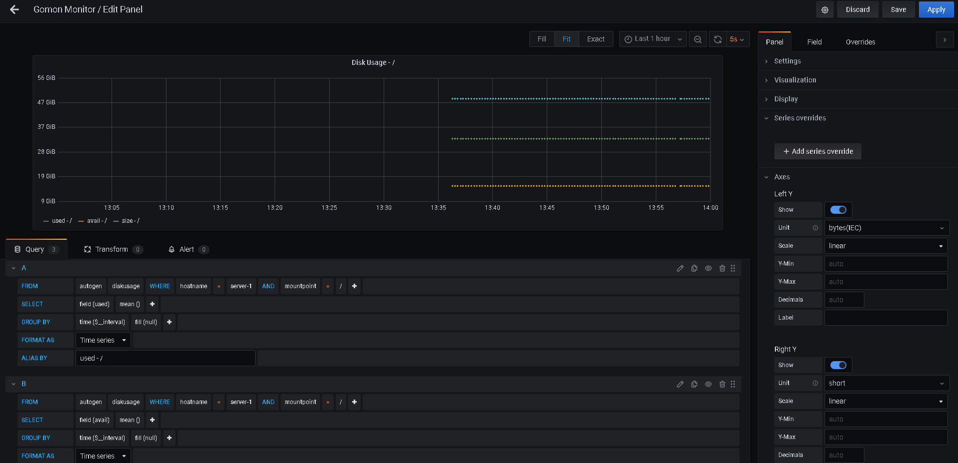 Prewie in grafana 1