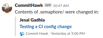 Example Slack Message