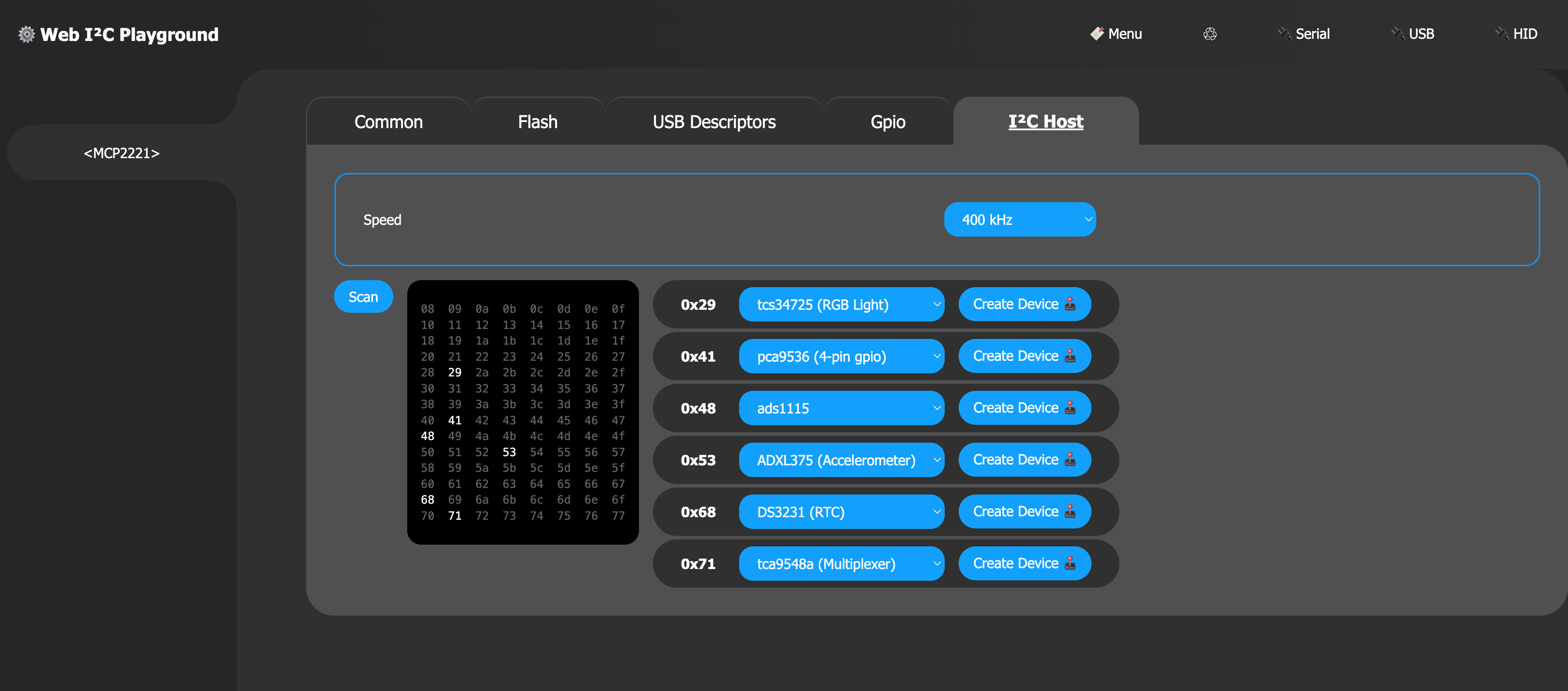 i2c scan