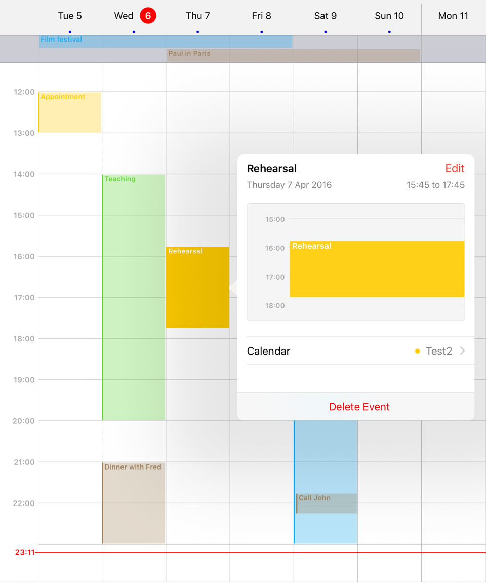 Day Planner View