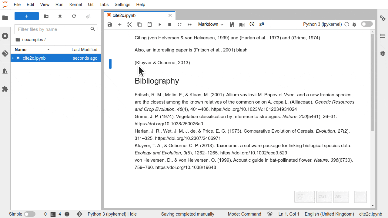 animation of inserting citations