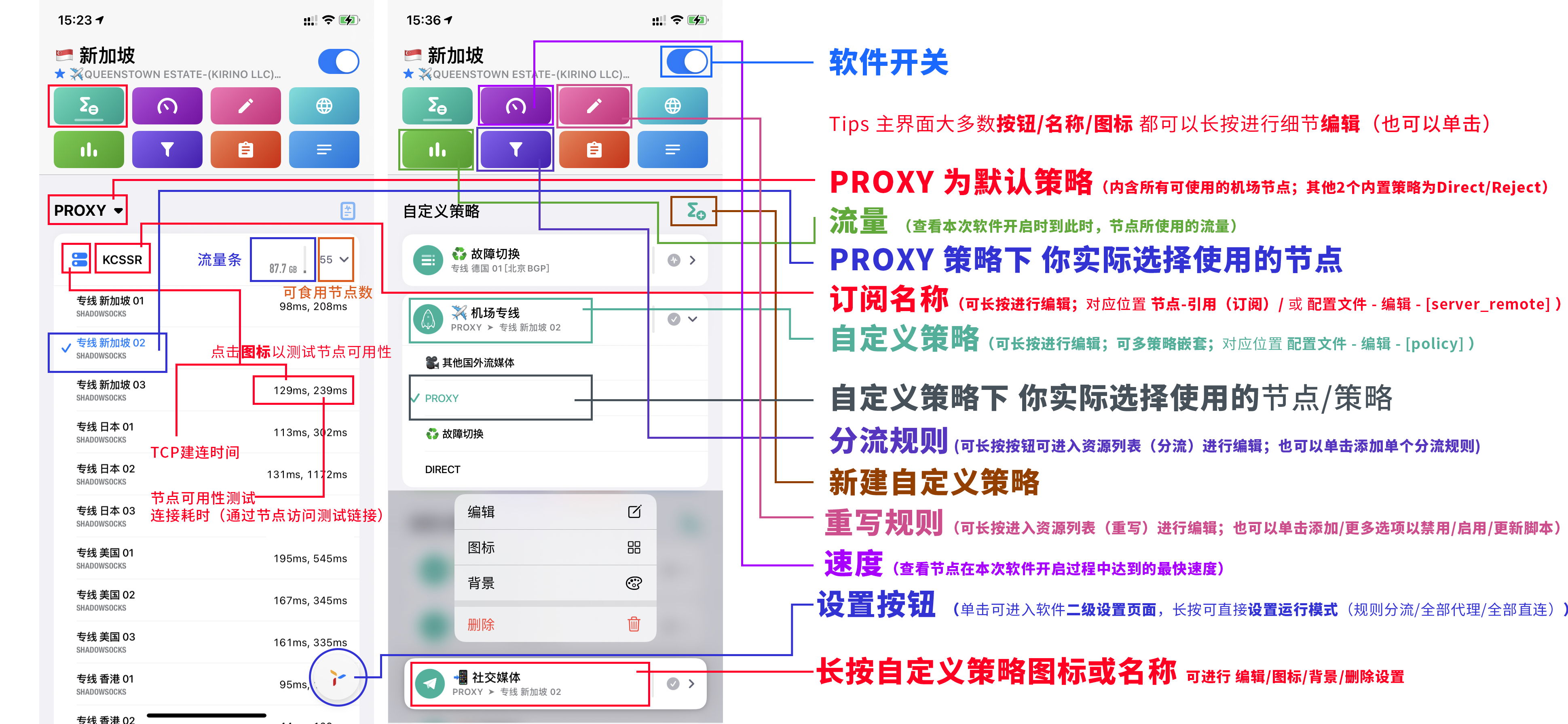 Quantumult X PROXY/POLICY/延迟/节点可用性测试/操作界面认识/名称编辑/背景编辑.png