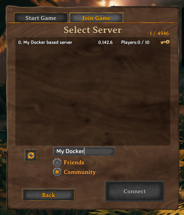 in-game server browser