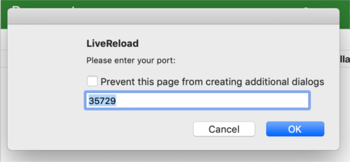 Livereload Port
