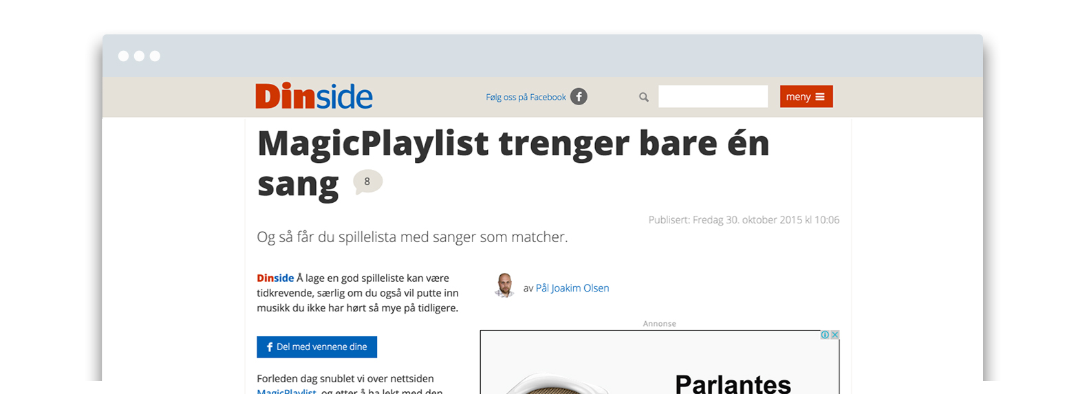 MagicPlaylist trenger bare én sang