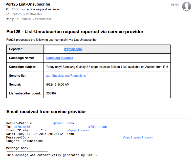 Port25 List-Unsubscribe notification
