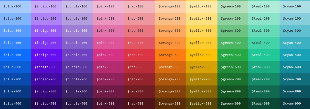 Bootstrap-5-colours