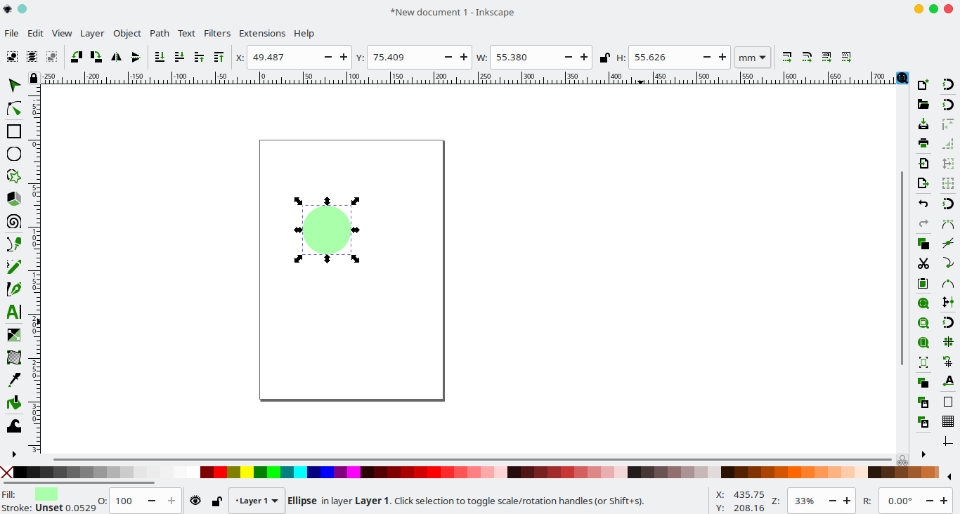 green icons Inkscape