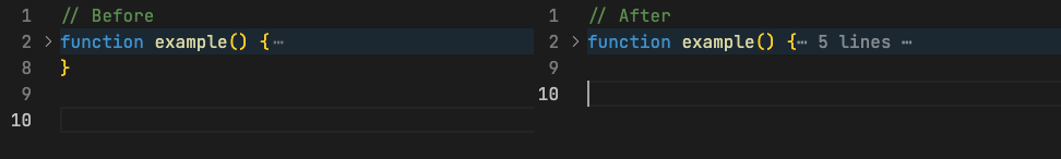 Better Folding Extension Showing Folded Lines Count Feature Preview