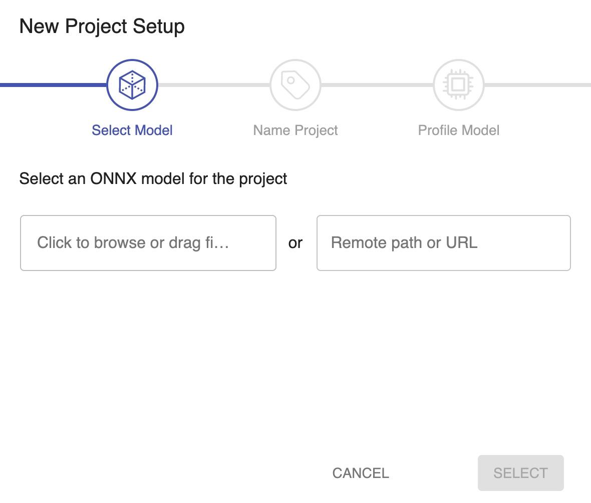 Sparsify new project popup