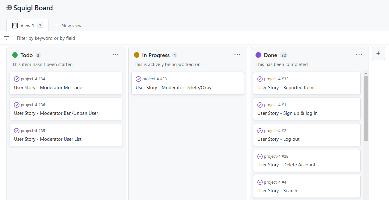 Github Project Board