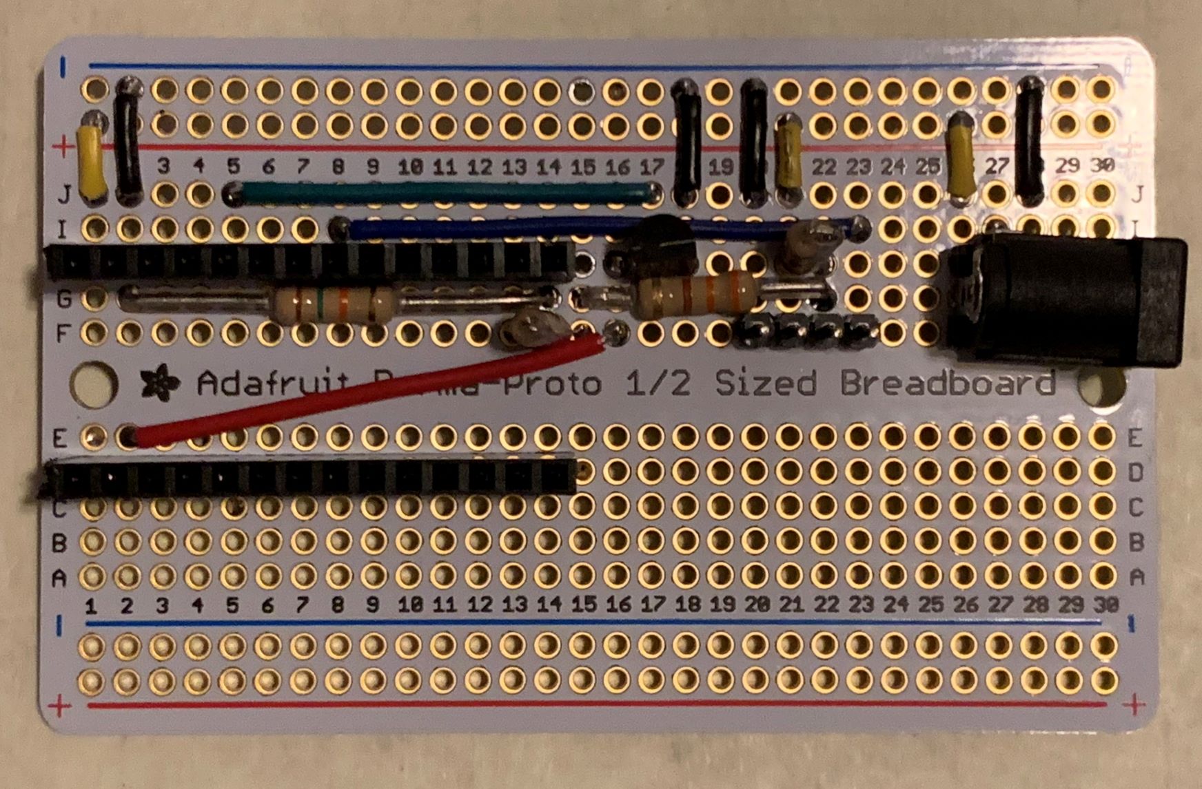 Photo of completed circuit board