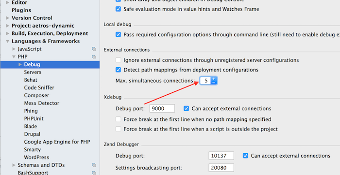 Xdebug and PHPStorm