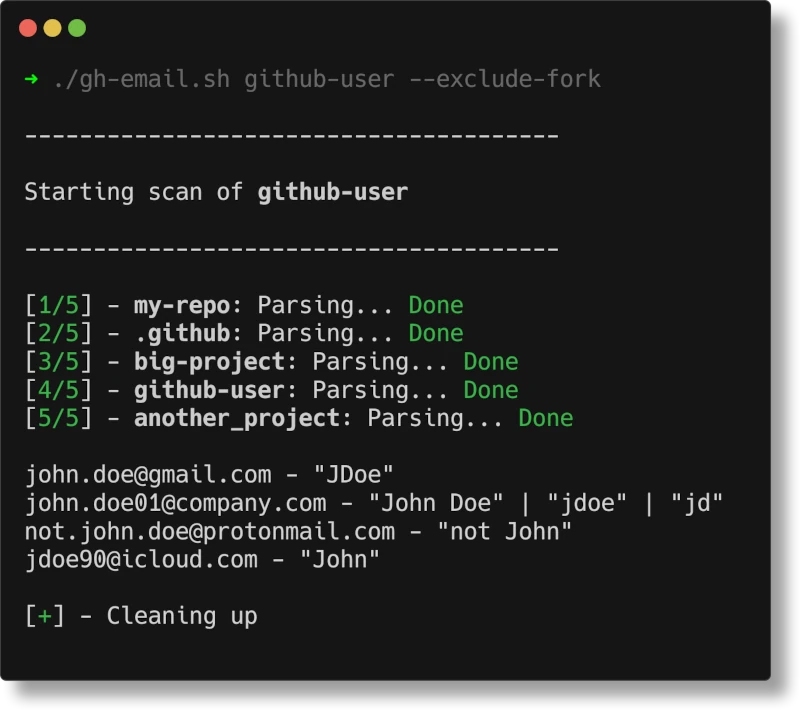 GitHub Email Extractor