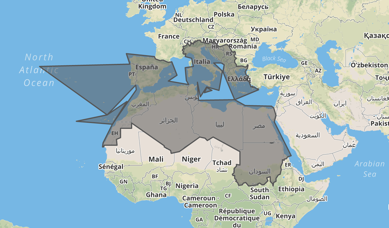 Southern Europe and Northern Africa