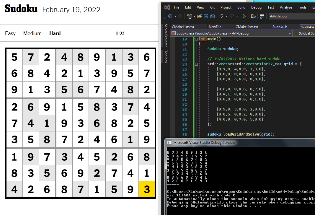 Solving NYTimes Hard puzzle