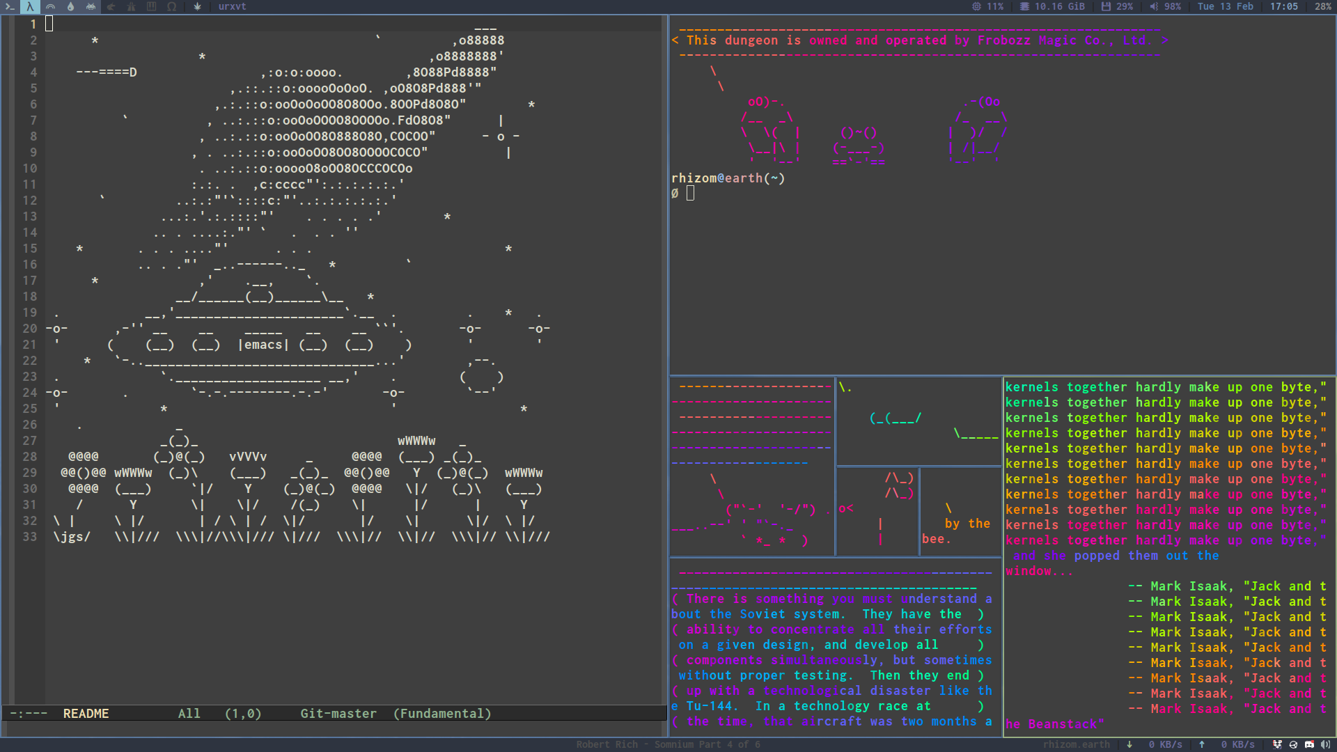 Emacs, urxvt