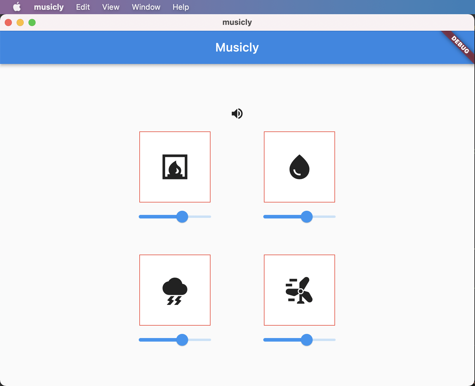 Musicly Flutter App on macOS