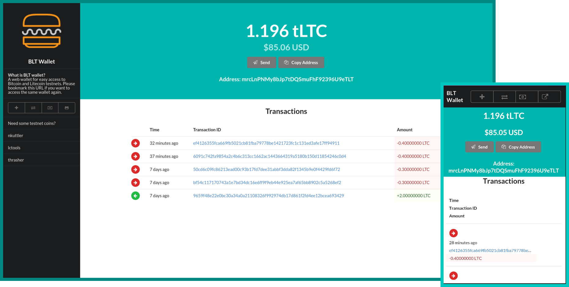 blt-wallet screenshot