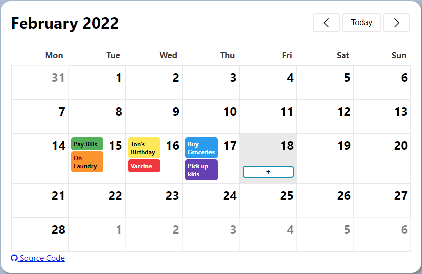 Task Calendar