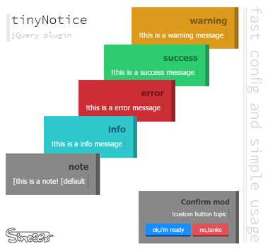 tinyNotice jQuery plugin -  Mr.sinoser