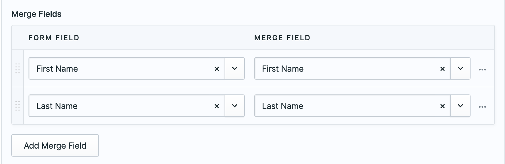 merge fields