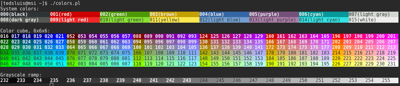 tmux colors