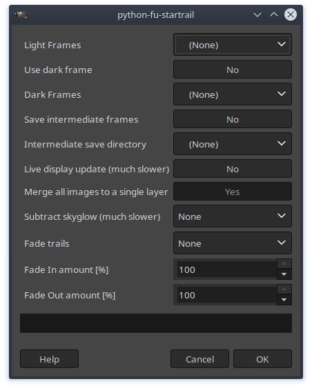 Options dialog