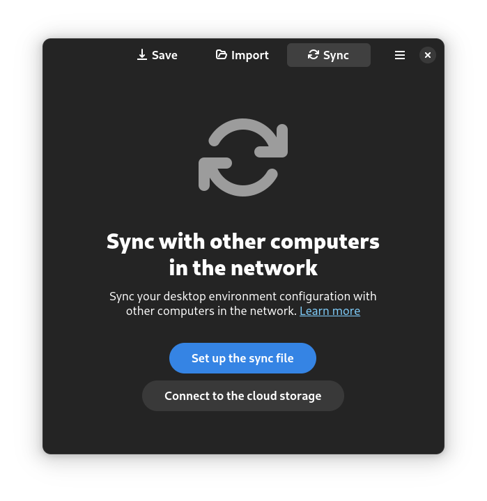 Sync page