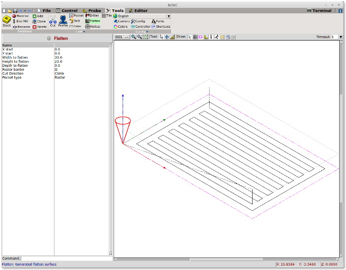 bCNC Plugins Flatten 1