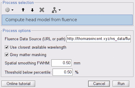 head model parameters