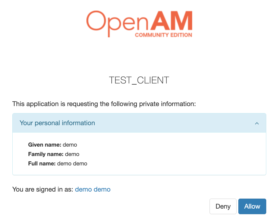 OpenAM Consent